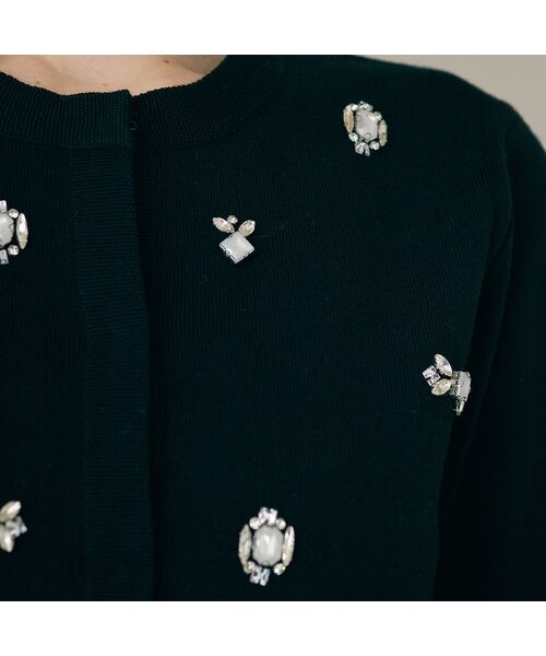 Rose Tiara / ローズティアラ ニット・セーター | ビジュー付きカーディガン | 詳細10