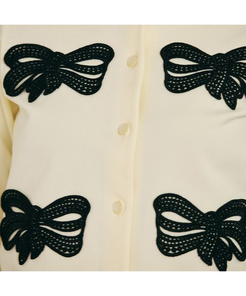 Rose Tiara / ローズティアラ ニット・セーター | フラットリボンモチーフ付きカーディガン | 詳細4