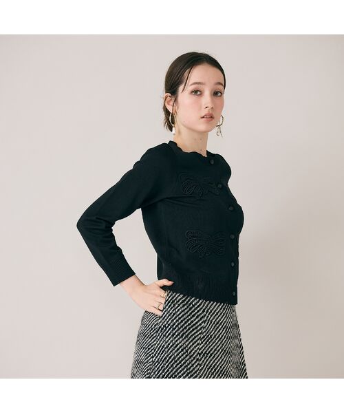 Rose Tiara / ローズティアラ ニット・セーター | フラットリボンモチーフ付きカーディガン | 詳細10