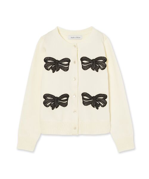 Rose Tiara / ローズティアラ ニット・セーター | フラットリボンモチーフ付きカーディガン | 詳細15