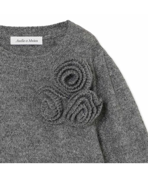 Rose Tiara / ローズティアラ ニット・セーター | フラワーコサージュ付きニットプルオーバー | 詳細15