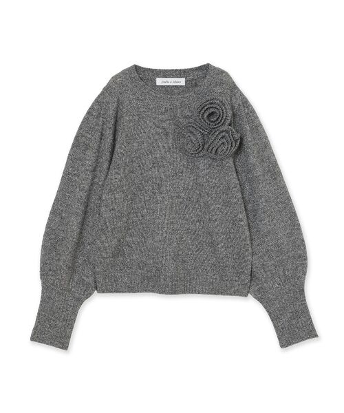 Rose Tiara / ローズティアラ ニット・セーター | フラワーコサージュ付きニットプルオーバー | 詳細13