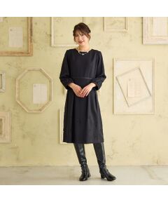 【週末限定価格】 新品未使用タグ付き【ローズティアラ】長袖 ひざ丈ワンピース Rose Tiara / ローズティアラ （レディース） ワンピース