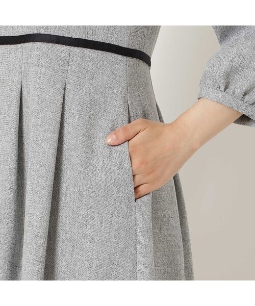 Rose Tiara / ローズティアラ ミニ丈・ひざ丈ワンピース | 【ウールライク素材】サテンリボンワンピース | 詳細12