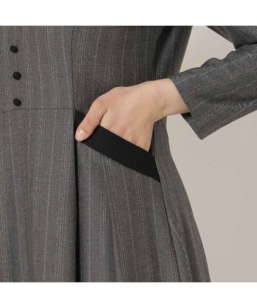 Rose Tiara / ローズティアラ ミニ丈・ひざ丈ワンピース | 【吸湿発熱/毛玉になりにくい】配色切替クラシカルワンピース | 詳細13