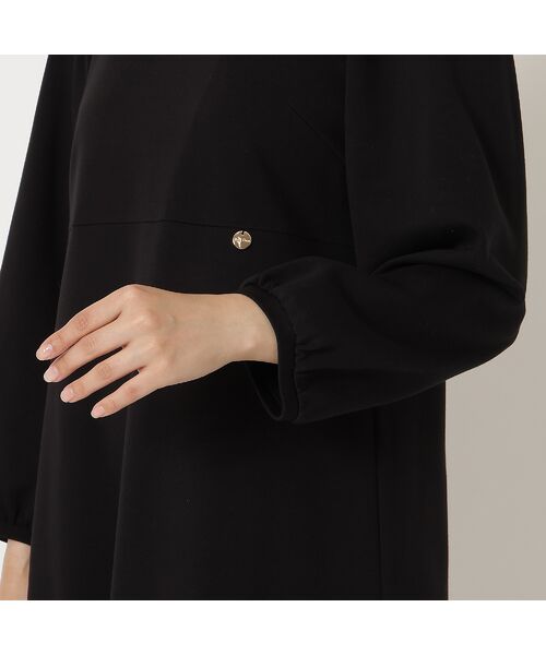 Rose Tiara / ローズティアラ ミニ丈・ひざ丈ワンピース | 【吸湿発熱/保温性】異素材切替ティアードワンピース | 詳細10