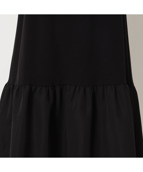 Rose Tiara / ローズティアラ ミニ丈・ひざ丈ワンピース | 【吸湿発熱/保温性】異素材切替ティアードワンピース | 詳細11