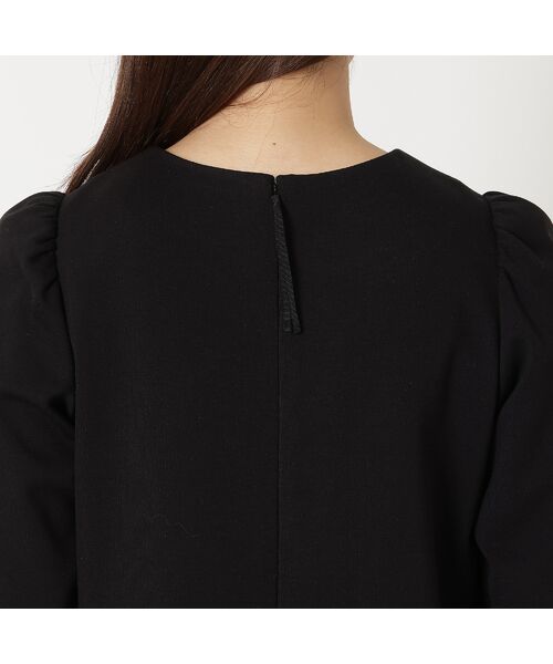 Rose Tiara / ローズティアラ ミニ丈・ひざ丈ワンピース | 【吸湿発熱/保温性】異素材切替ティアードワンピース | 詳細12