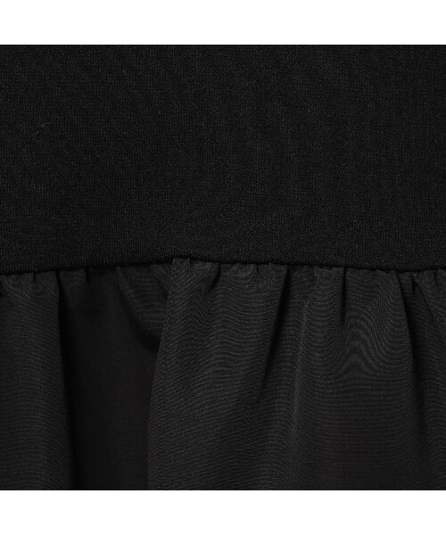 Rose Tiara / ローズティアラ ミニ丈・ひざ丈ワンピース | 【吸湿発熱/保温性】異素材切替ティアードワンピース | 詳細15