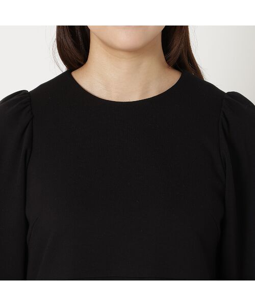 Rose Tiara / ローズティアラ ミニ丈・ひざ丈ワンピース | 【吸湿発熱/保温性】異素材切替ティアードワンピース | 詳細8