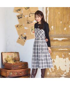 Rose Tiara / ローズティアラ ミニ丈・ひざ丈ワンピース | チェック切替ドッキングワンピース