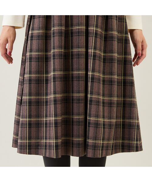 Rose Tiara / ローズティアラ ミニ丈・ひざ丈ワンピース | チェック切替ドッキングワンピース | 詳細18