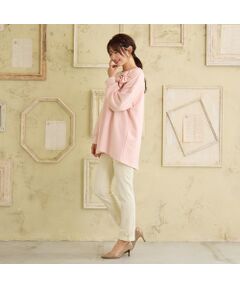 Rose Tiara / ローズティアラ その他パンツ | 【伸縮性◎/ストレッチ発熱】裾リボンレギンスパンツ