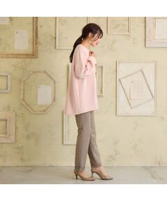 Rose Tiara / ローズティアラ その他パンツ | 【伸縮性◎/ストレッチ発熱】裾リボンレギンスパンツ