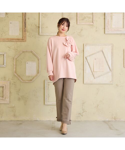 Rose Tiara / ローズティアラ その他パンツ | 【伸縮性◎/ストレッチ発熱】裾リボンレギンスパンツ | 詳細2