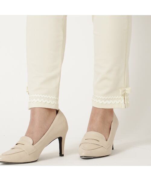 Rose Tiara / ローズティアラ その他パンツ | 【伸縮性◎/ストレッチ発熱】裾リボンレギンスパンツ | 詳細12