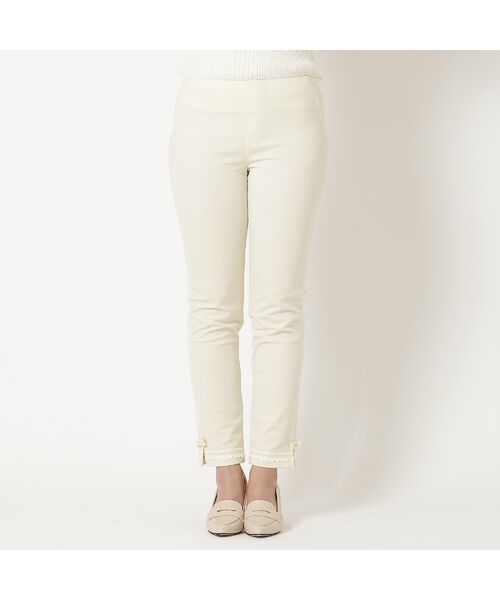 Rose Tiara / ローズティアラ その他パンツ | 【伸縮性◎/ストレッチ発熱】裾リボンレギンスパンツ | 詳細5