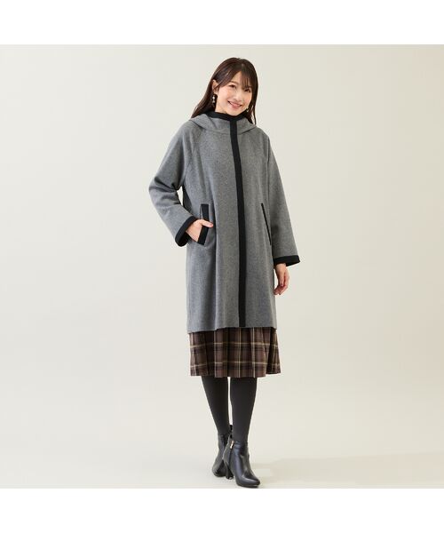 Rose Tiara / ローズティアラ その他アウター | フード付き配色切替えコート | 詳細1