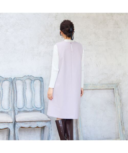 Rose Tiara / ローズティアラ ミニ丈・ひざ丈ワンピース | 【Set】リブニット×ジャンパースカート | 詳細3