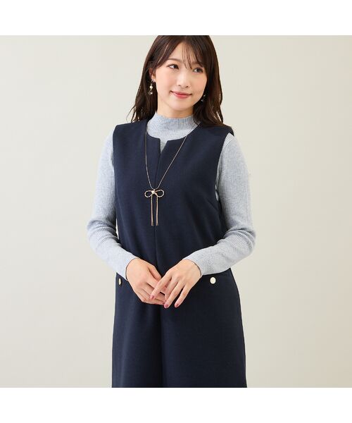 Rose Tiara / ローズティアラ ミニ丈・ひざ丈ワンピース | 【Set】リブニット×ジャンパースカート | 詳細4