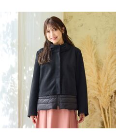 Rose Tiara / ローズティアラ その他アウター | リボンカラードッキングショートコート