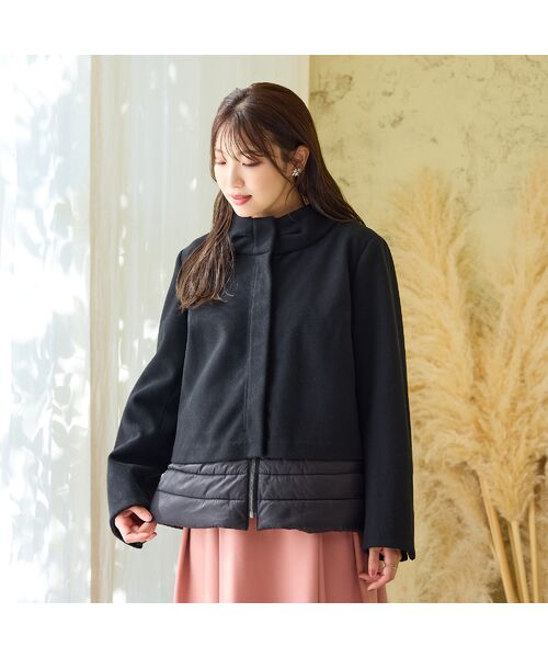 Rose Tiara / ローズティアラ その他アウター | リボンカラードッキングショートコート | 詳細6