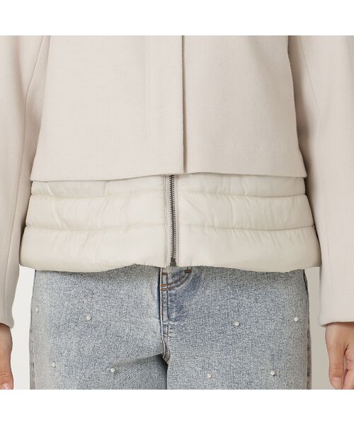 Rose Tiara / ローズティアラ その他アウター | リボンカラードッキングショートコート | 詳細15