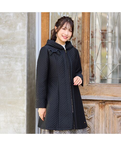 Rose Tiara / ローズティアラ その他アウター | 【M-StyleLuxe監修】【リボンクリップ付】キルティングリボンコート | 詳細1