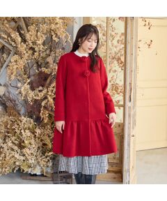 Rose Tiara / ローズティアラ その他アウター | 【コサージュ付】フレア切替コート