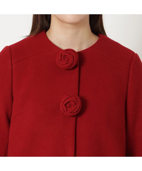 Rose Tiara / ローズティアラ その他アウター | 【コサージュ付】フレア切替コート | 詳細8