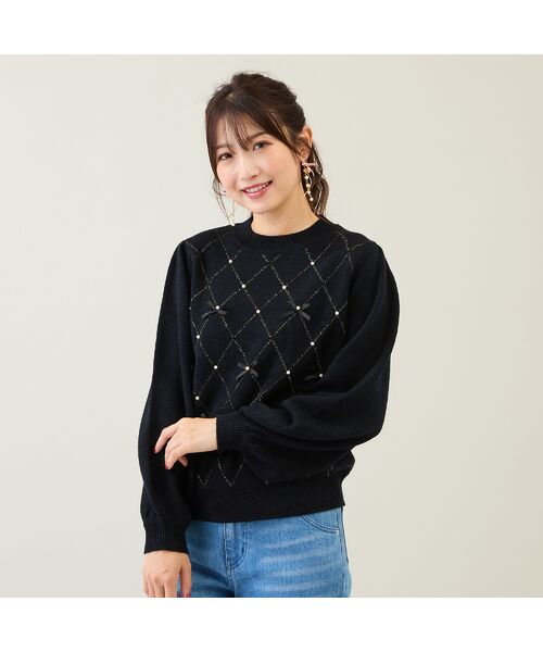 Rose Tiara / ローズティアラ ニット・セーター | アーガイルリボンニット | 詳細3