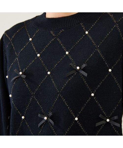 Rose Tiara / ローズティアラ ニット・セーター | アーガイルリボンニット | 詳細4