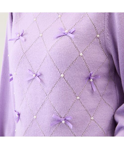 Rose Tiara / ローズティアラ ニット・セーター | アーガイルリボンニット | 詳細7