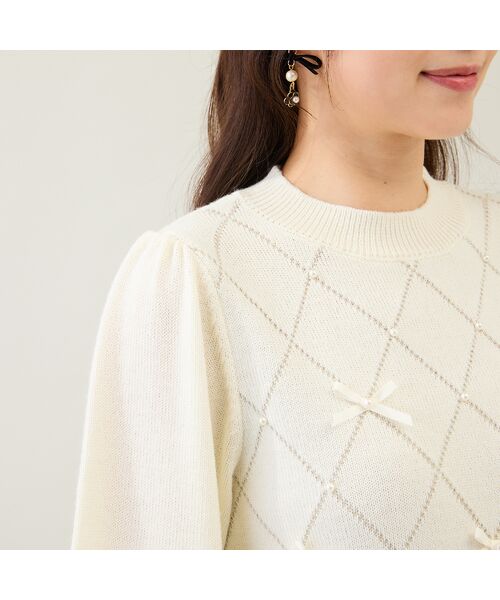 Rose Tiara / ローズティアラ ニット・セーター | アーガイルリボンニット | 詳細11