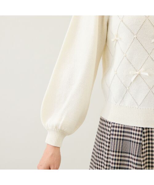 Rose Tiara / ローズティアラ ニット・セーター | アーガイルリボンニット | 詳細12