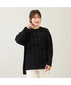 Rose Tiara / ローズティアラ ニット・セーター | リボン×ケーブル編みニットプルオーバー