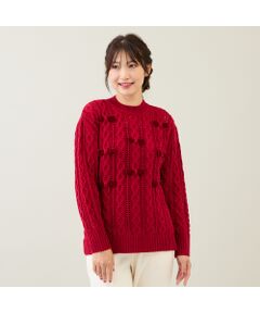 Rose Tiara / ローズティアラ ニット・セーター | リボン×ケーブル編みニットプルオーバー