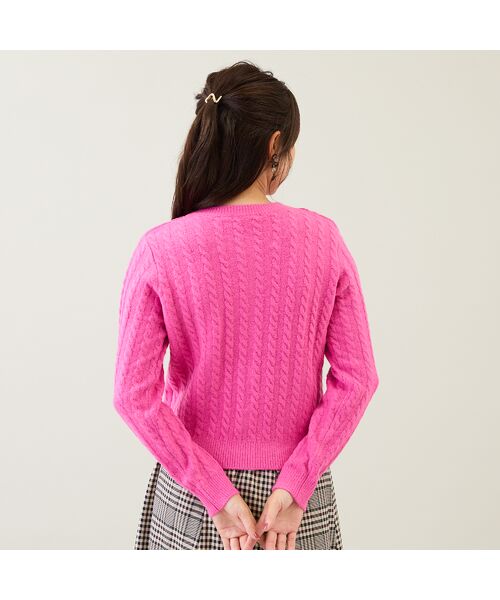 Rose Tiara / ローズティアラ ニット・セーター | レース×ケーブル編みニットカーディガン | 詳細4