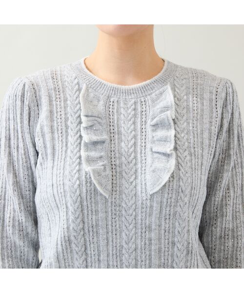 Rose Tiara / ローズティアラ ニット・セーター | フリルラメニットプルオーバー | 詳細2