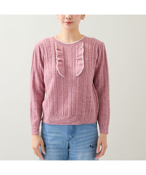 Rose Tiara / ローズティアラ ニット・セーター | フリルラメニットプルオーバー | 詳細6