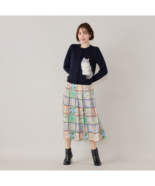 Rose Tiara / ローズティアラ ニット・セーター | ねこ刺繍ニットカーディガン | 詳細1