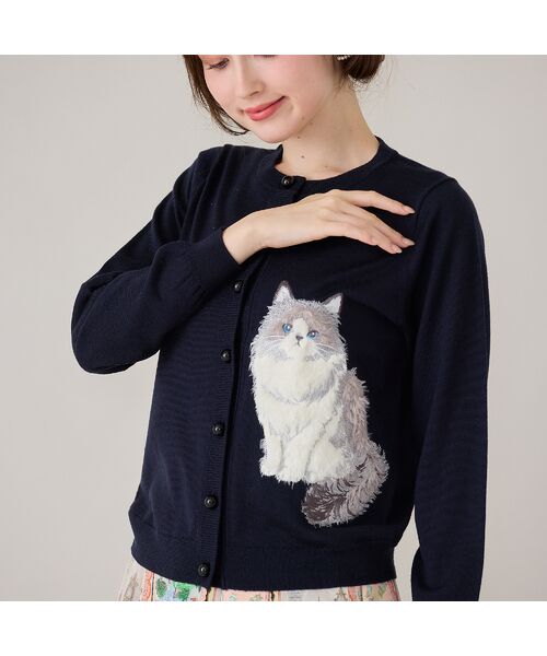 Rose Tiara / ローズティアラ ニット・セーター | ねこ刺繍ニットカーディガン | 詳細4