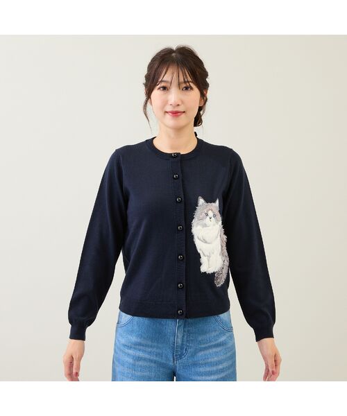 Rose Tiara / ローズティアラ ニット・セーター | ねこ刺繍ニットカーディガン | 詳細13