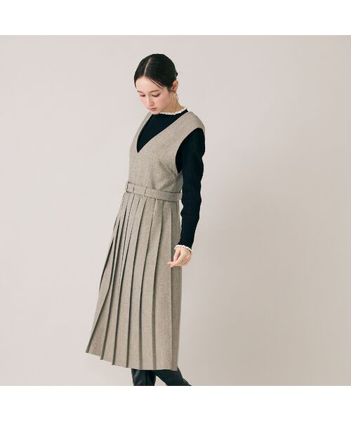 Rose Tiara / ローズティアラ ミニ丈・ひざ丈ワンピース | トラッド風プリーツワンピース | 詳細2