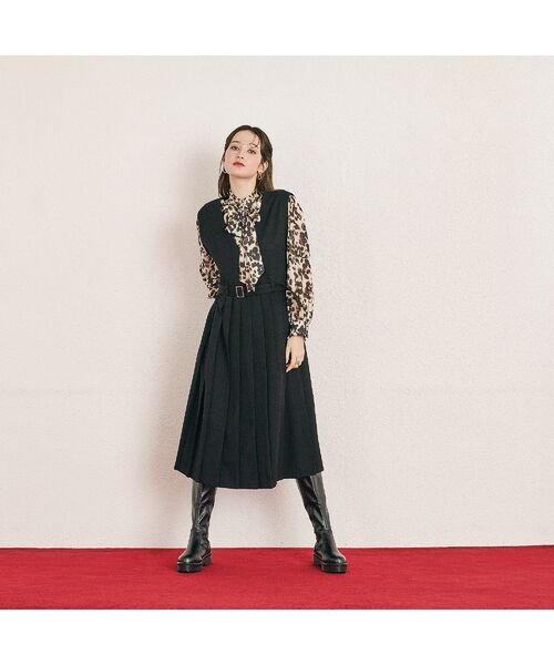 Rose Tiara / ローズティアラ ミニ丈・ひざ丈ワンピース | トラッド風プリーツワンピース | 詳細7