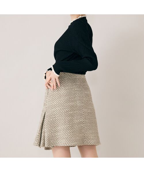 Rose Tiara / ローズティアラ ミニ・ひざ丈スカート | MIXカラーミニスカート/ヘリンボン | 詳細2
