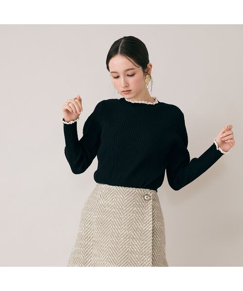 Rose Tiara / ローズティアラ ミニ・ひざ丈スカート | MIXカラーミニスカート/ヘリンボン | 詳細3