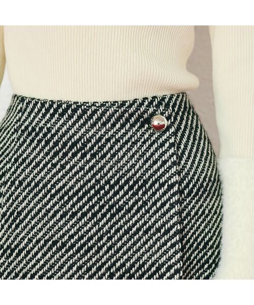 Rose Tiara / ローズティアラ ミニ・ひざ丈スカート | MIXカラーミニスカート/綾目 | 詳細4