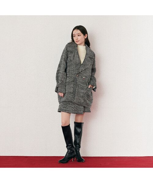 Rose Tiara / ローズティアラ ミニ・ひざ丈スカート | MIXカラーミニスカート/綾目 | 詳細6