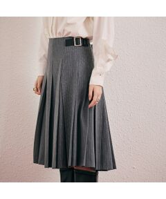 Rose Tiara / ローズティアラ ミニ・ひざ丈スカート | ボックスプリーツ合皮ベルト付きスカート